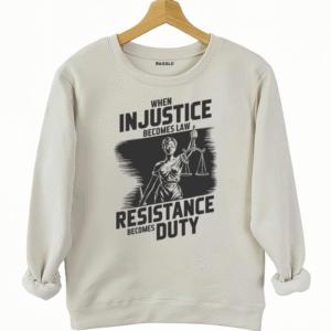 When Injustice Becomes Law, Resistance Becomes Duty Sweatshirt