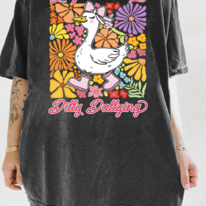 Dilly Dallying Duck Floral Tee
