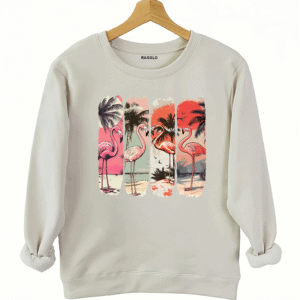 Flamingo Tropical Sunset Sweatshirt