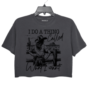 I Do What I Want Cowgirl Crop Top